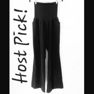 Motherhood Maternity Black Full Panel Dress Pants XS Work Career Wide Leg EUC